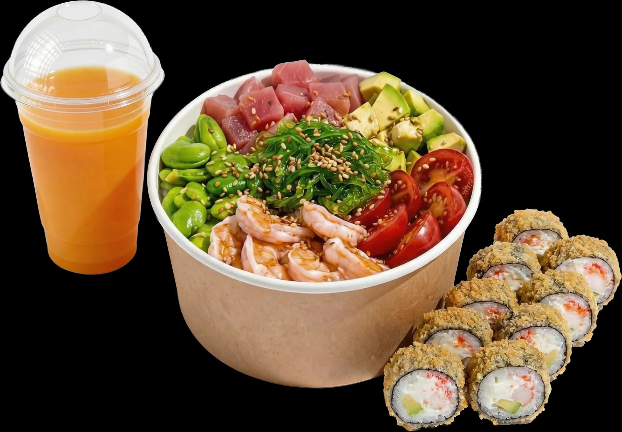 Aloha + Tempura Shrimps + Fresh