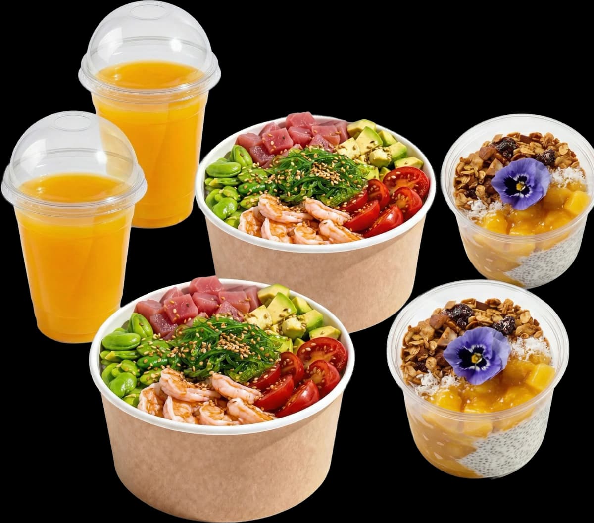 2 Aloha + 2 Chia Mango + 2 Fresh