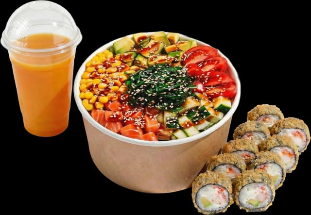 Maui + Tempura Somon + Fresh